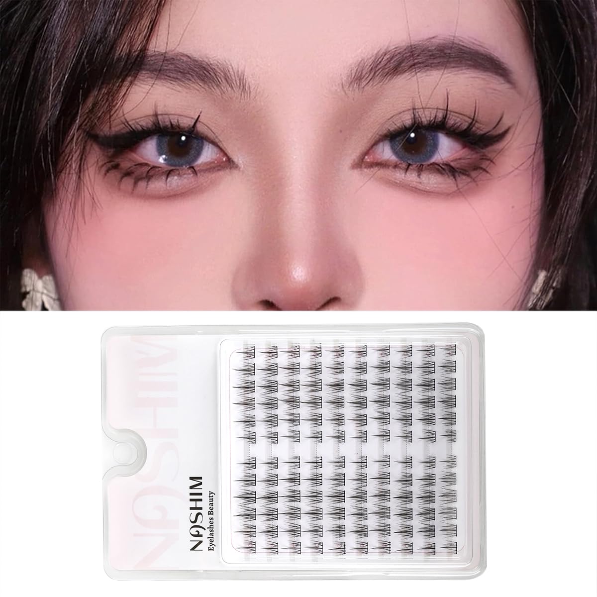 120pcs lash clusters false eyelash extensions in mixed lengths for natural, wispy eye makeup enhancement