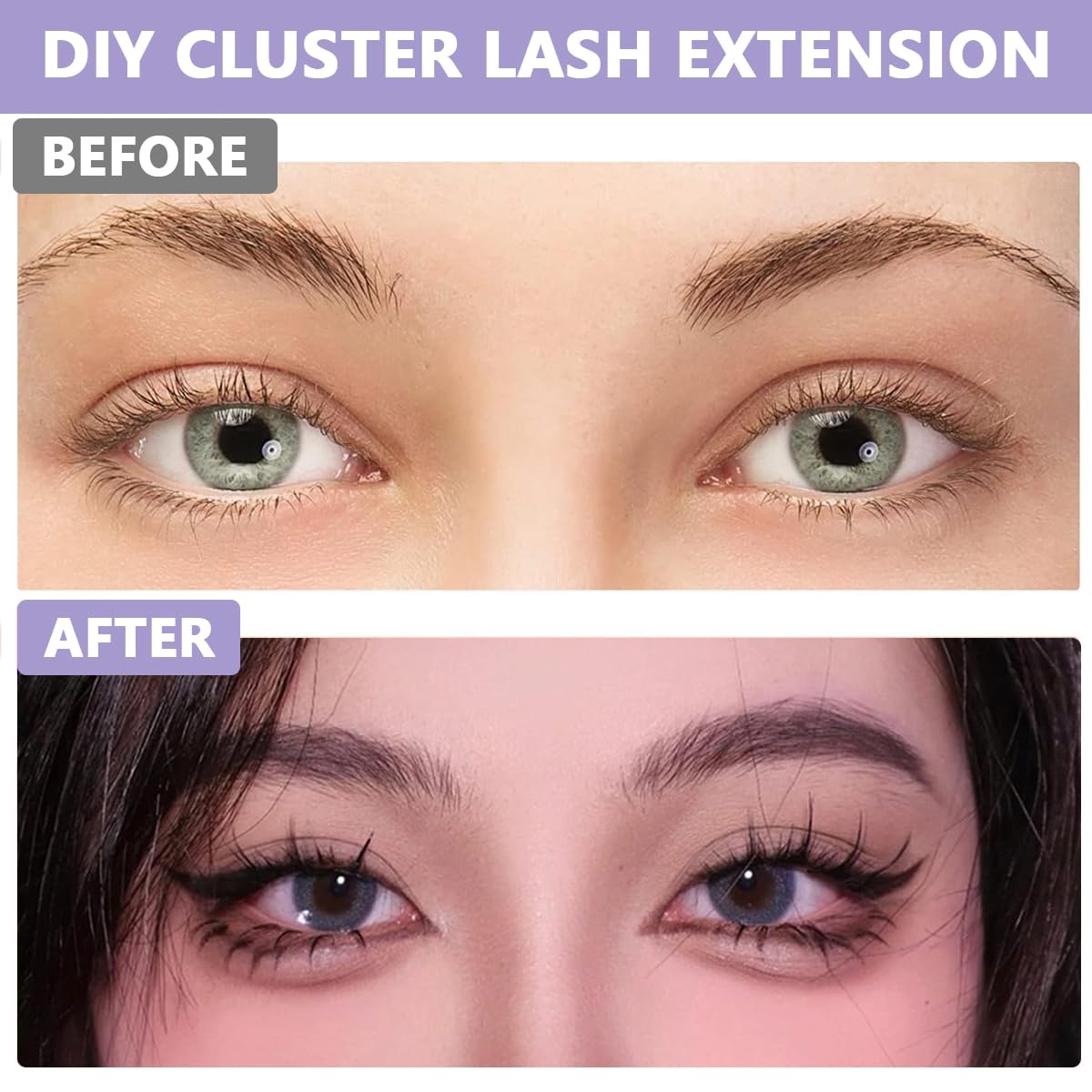 120pcs Lash Clusters DIY Eyelash Extensions for Women, Cluster Lashes Wispy False Eyelashes 9 - 11MM Mixed, Natural Long Individual Flare Lashes Cluster False Eyelashes - LIKKA BEAUTY