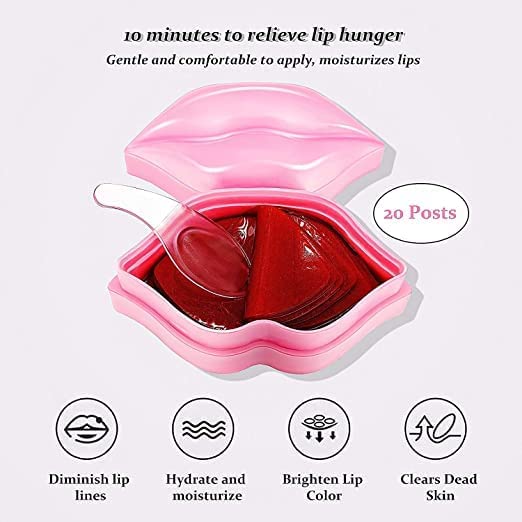 Bispy "Lip Mask For Dark Lips - Vitamin C & E Hydrating Lip Balm For Women - Anti - Drying, Skin Lightening Lip Treatment (Pack Of 20 Sheets)" - LIKKA BEAUTY