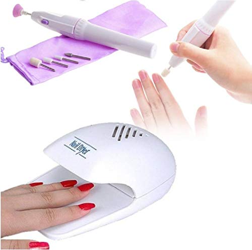 MOHAK Professional Nail Dryer with manicure kit and nail decorator for drying and shaping nails