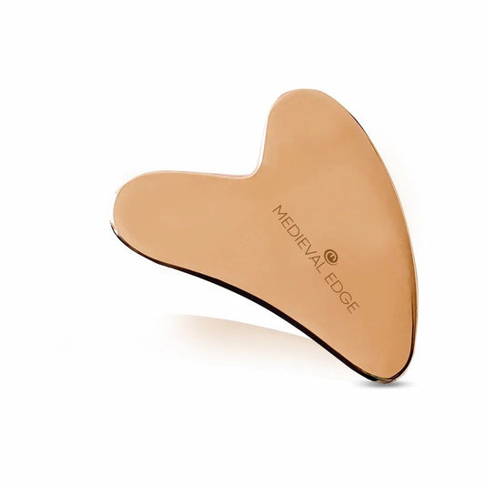 OEM heart shape kansa gua sha massage tool for facial lymphatic drainage and skin circulation enhancement