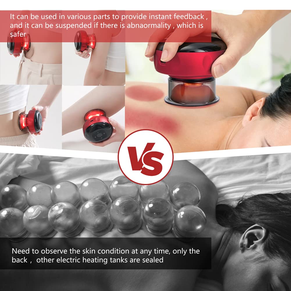 Plastic Electric Cupping Therapy Device Tool Rechargeable 3 In 1 Cupping Set, For Pain Relief, Small Cups - LIKKA BEAUTY