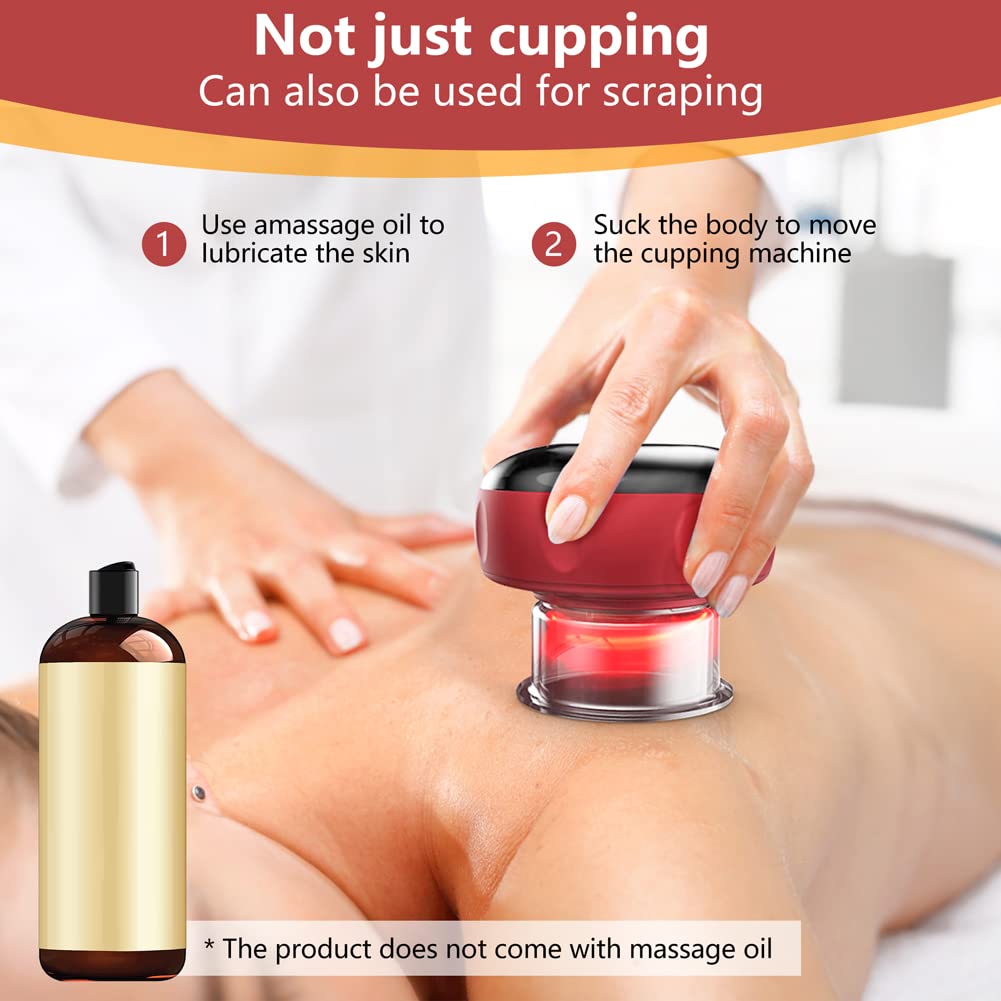 Plastic Electric Cupping Therapy Device Tool Rechargeable 3 In 1 Cupping Set, For Pain Relief, Small Cups - LIKKA BEAUTY