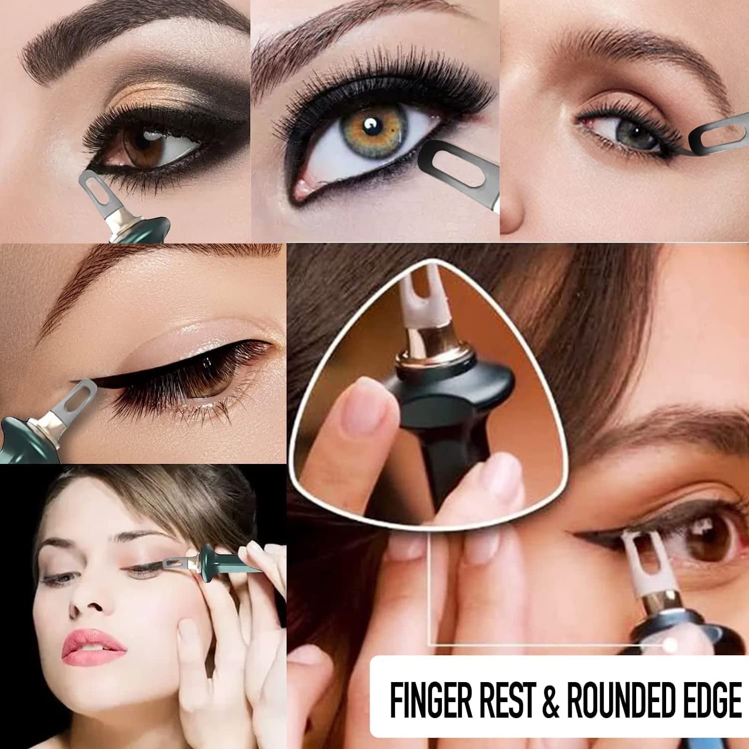 swabs Silicone Metallic Eyeliner Tool Easy No - Skip Eyeliner Pencil Applicator Tool | Reusable Silicone Eyeliner Tool | Silky Smooth Waterproof Long Lasting & Reusable 1 Pcs Multicolor Eyeliner Tools - LIKKA BEAUTY