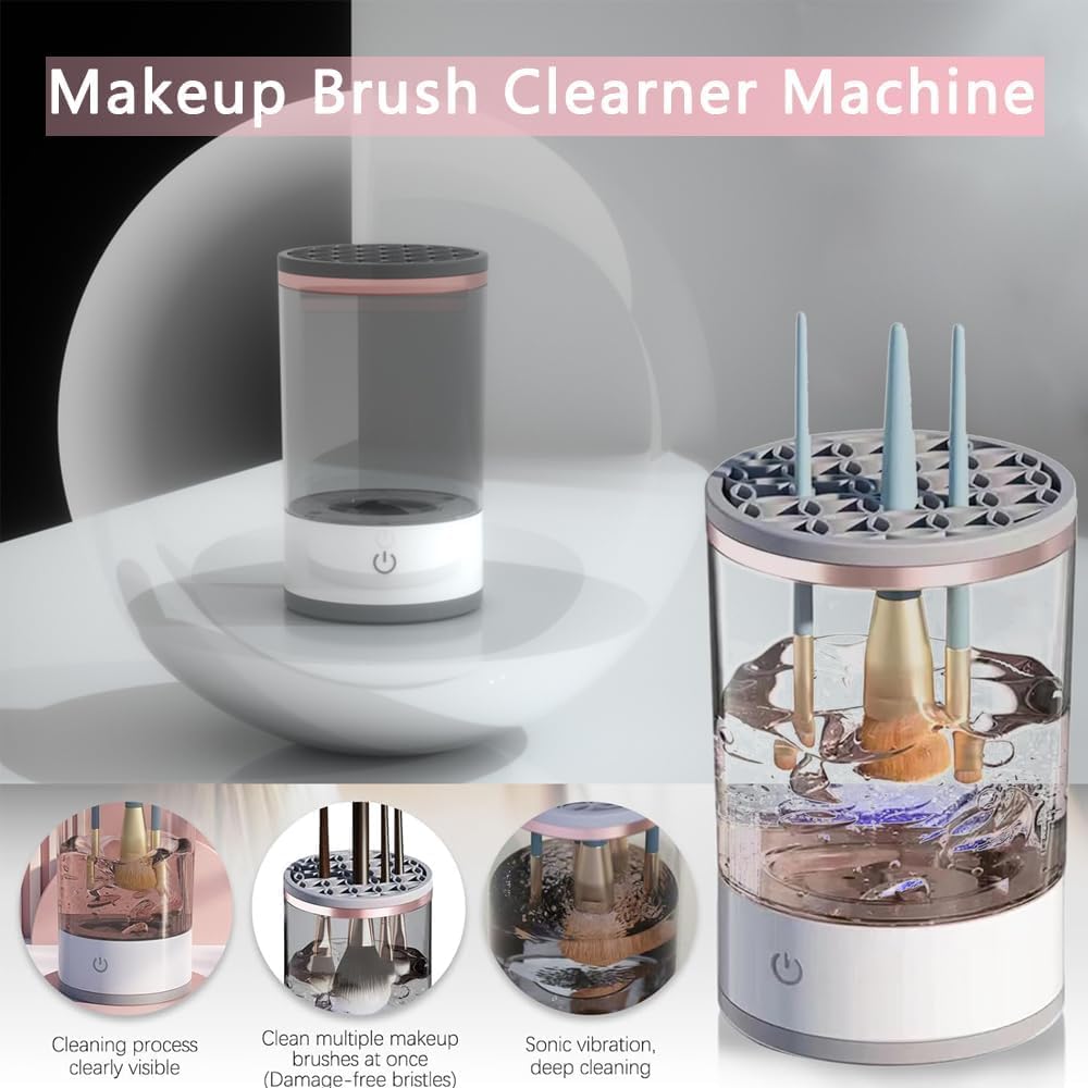 Your E - store Electric Makeup Brush Cleaning Machine – Automatic Makeup Brush Cleaner and Dryer for Quick Deep Cleaning – Portable Easy to Use and Suitable for All Brush Sizes - LIKKA BEAUTY